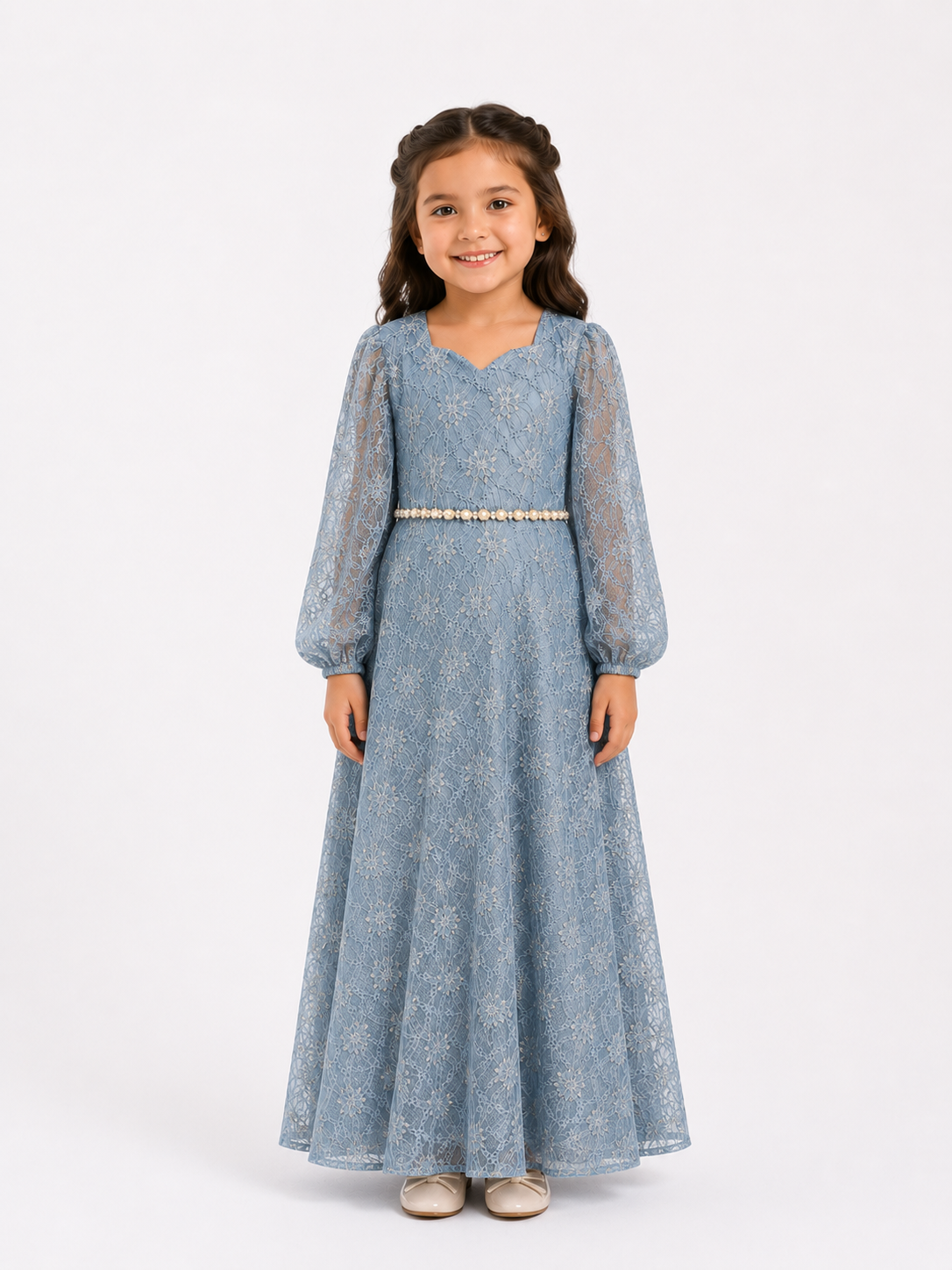 Floral Embroidered Lace Grace Gown