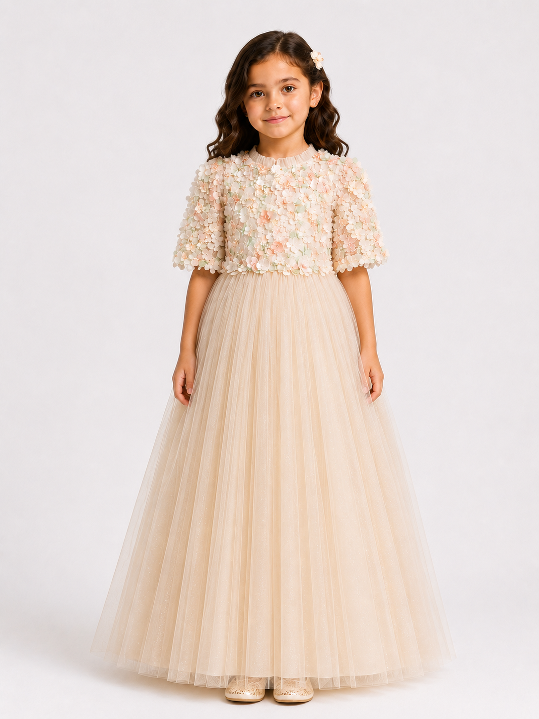 Floral Blossom Tulle Princess Dress