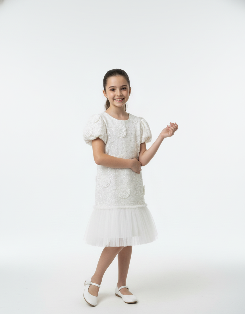 Girls Red Sequin Tutu Dress,