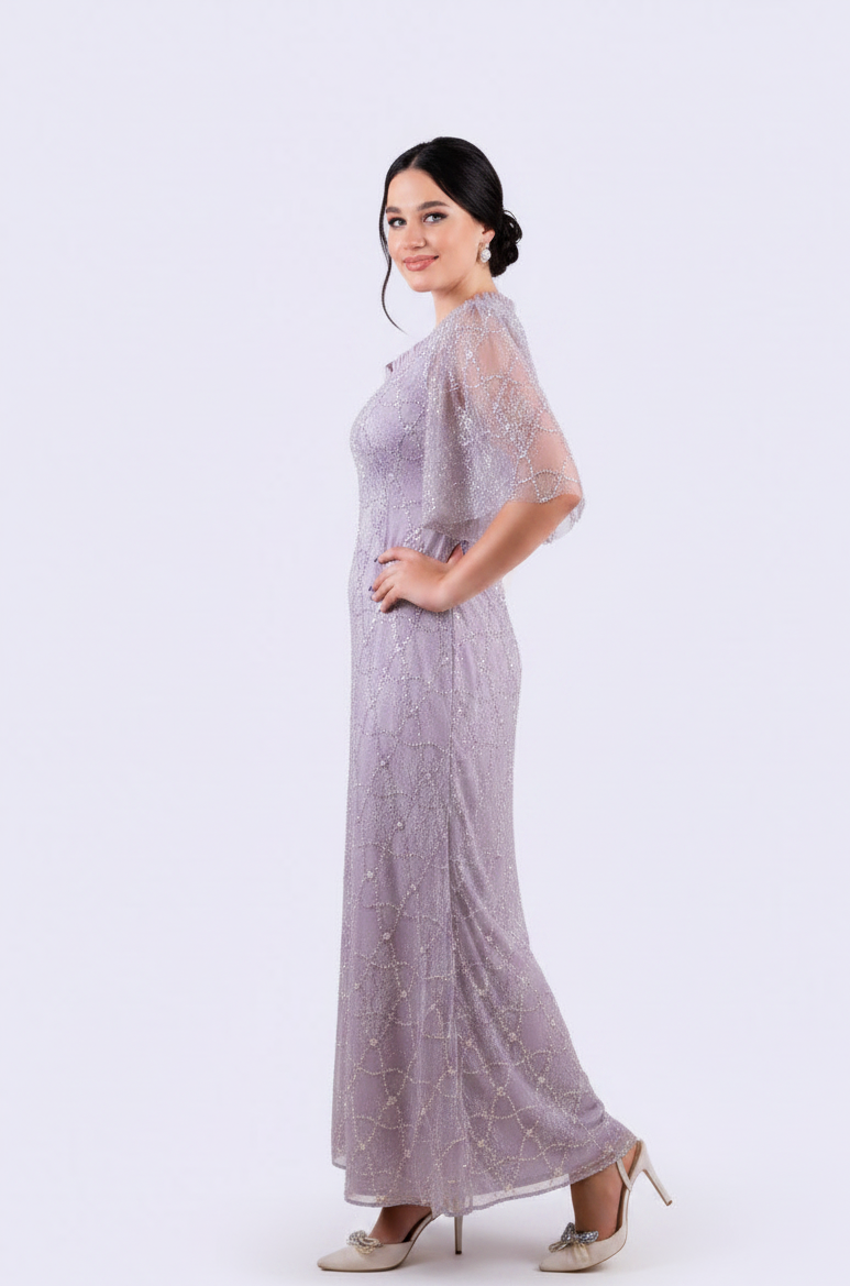 Beaded Lace Maxi Dress.