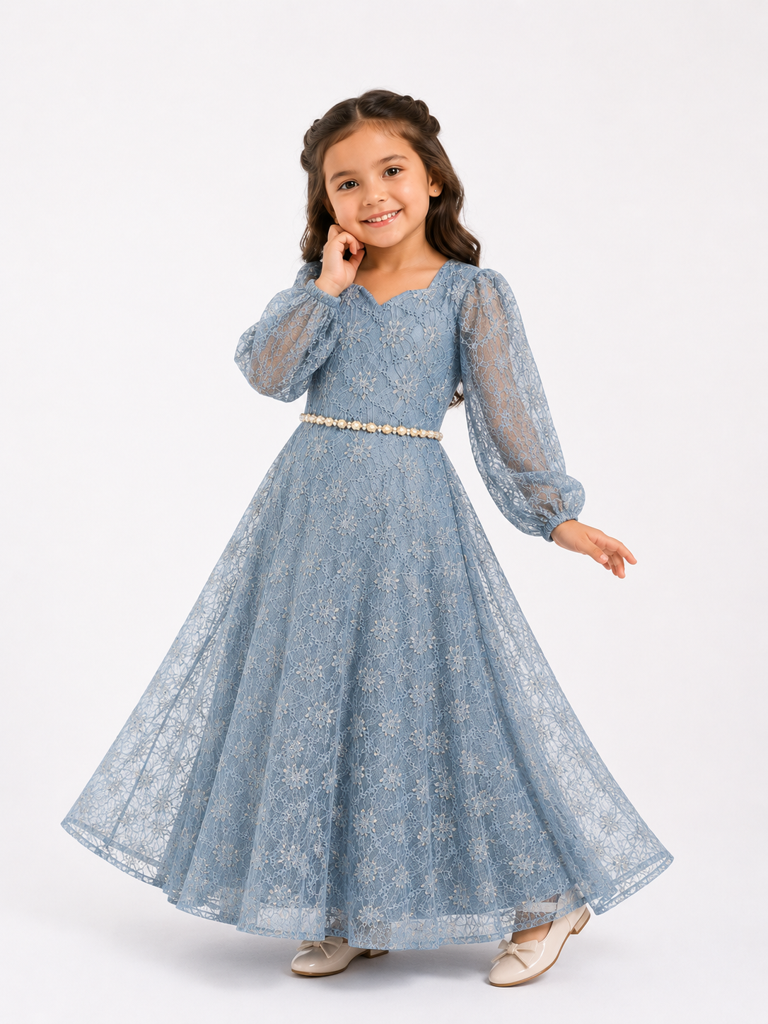 Floral Embroidered Lace Grace Gown