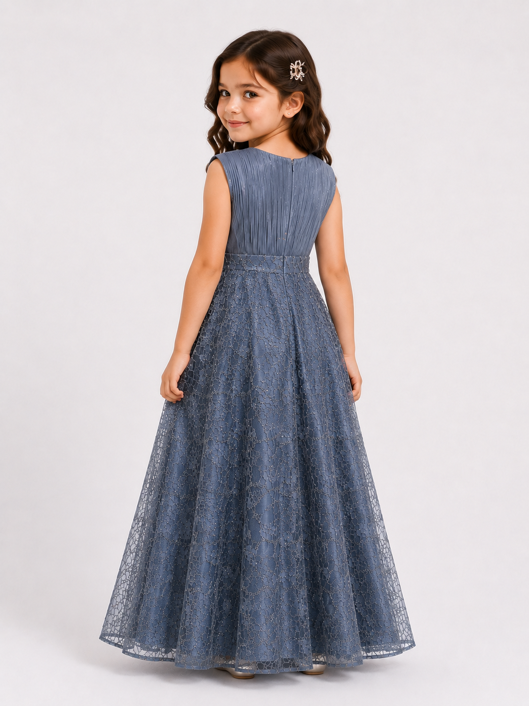 Floral Lace Sparkle Party Dress