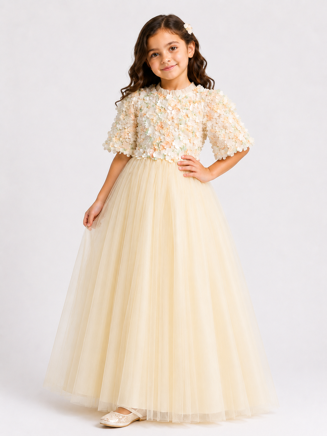 Floral Blossom Tulle Princess Dress