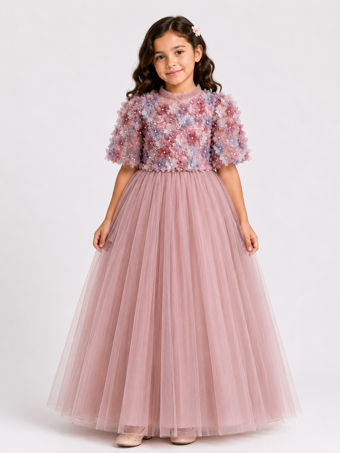 Floral Blossom Tulle Princess Dress