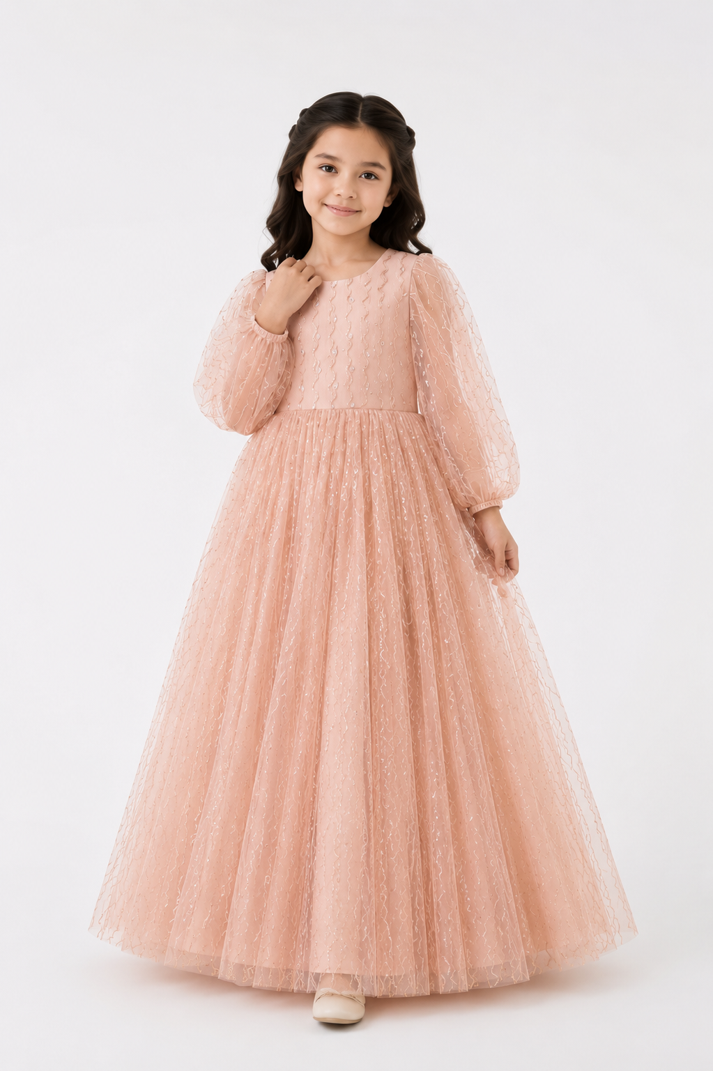 Golden Blush Princess Tulle Gown