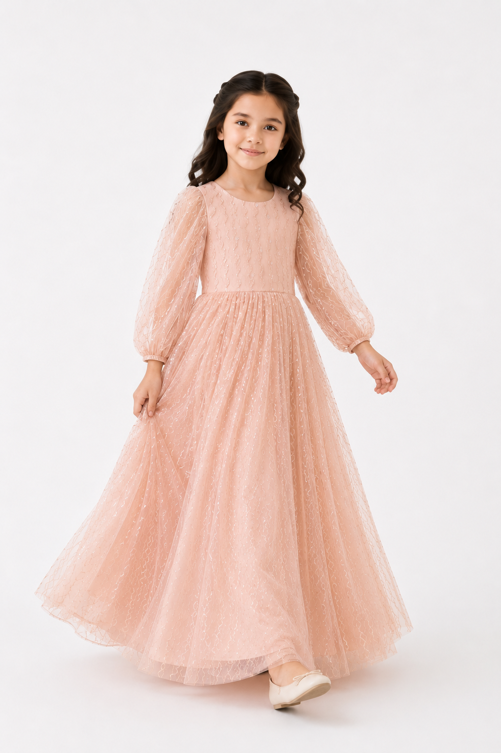 Golden Blush Princess Tulle Gown