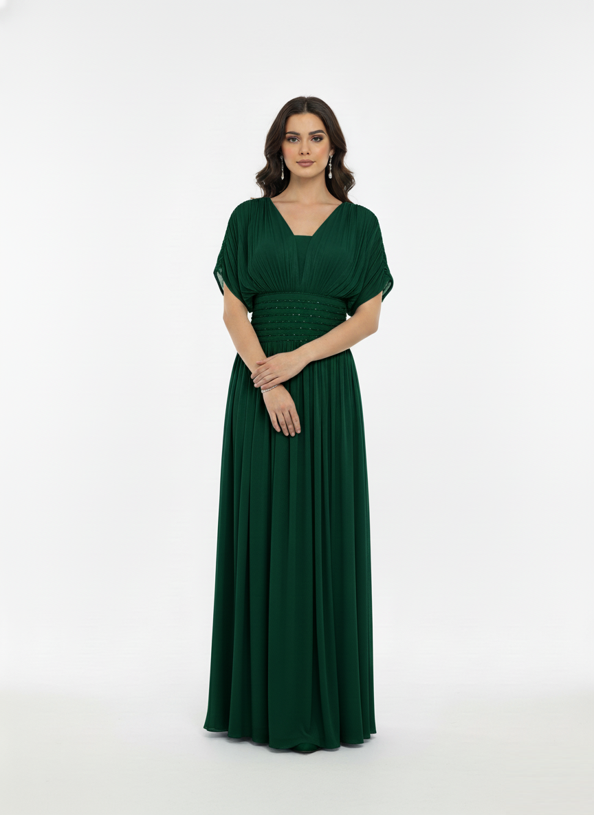 One Shoulder Floral Gown
