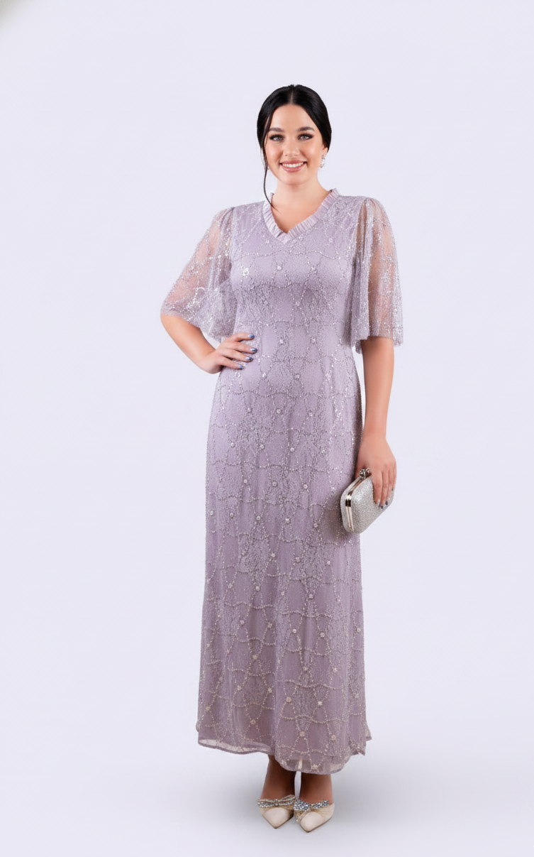 Beaded Lace Maxi Dress.