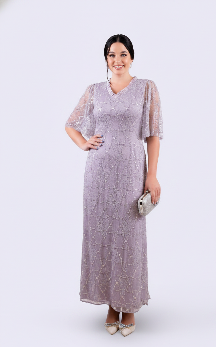 Beaded Lace Maxi Dress.