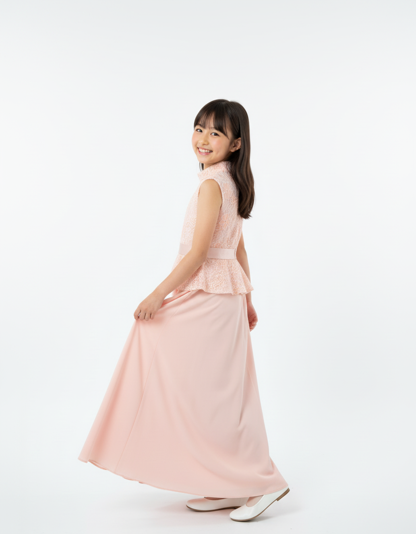 Sleeveless Lace Peplum Gown