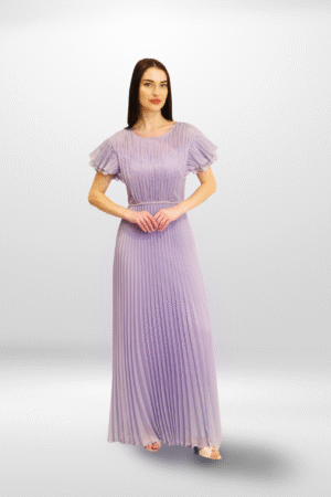 Graceful Pleated Elegance Evening Gown