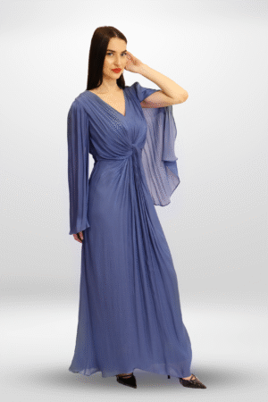 Rosie Fabric Flowing Draped Maxi Gown