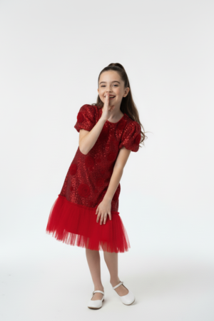 Textured Tulle Party Dress